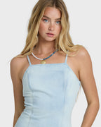 Jade Saltwashed Denim Dress - Blue Mist