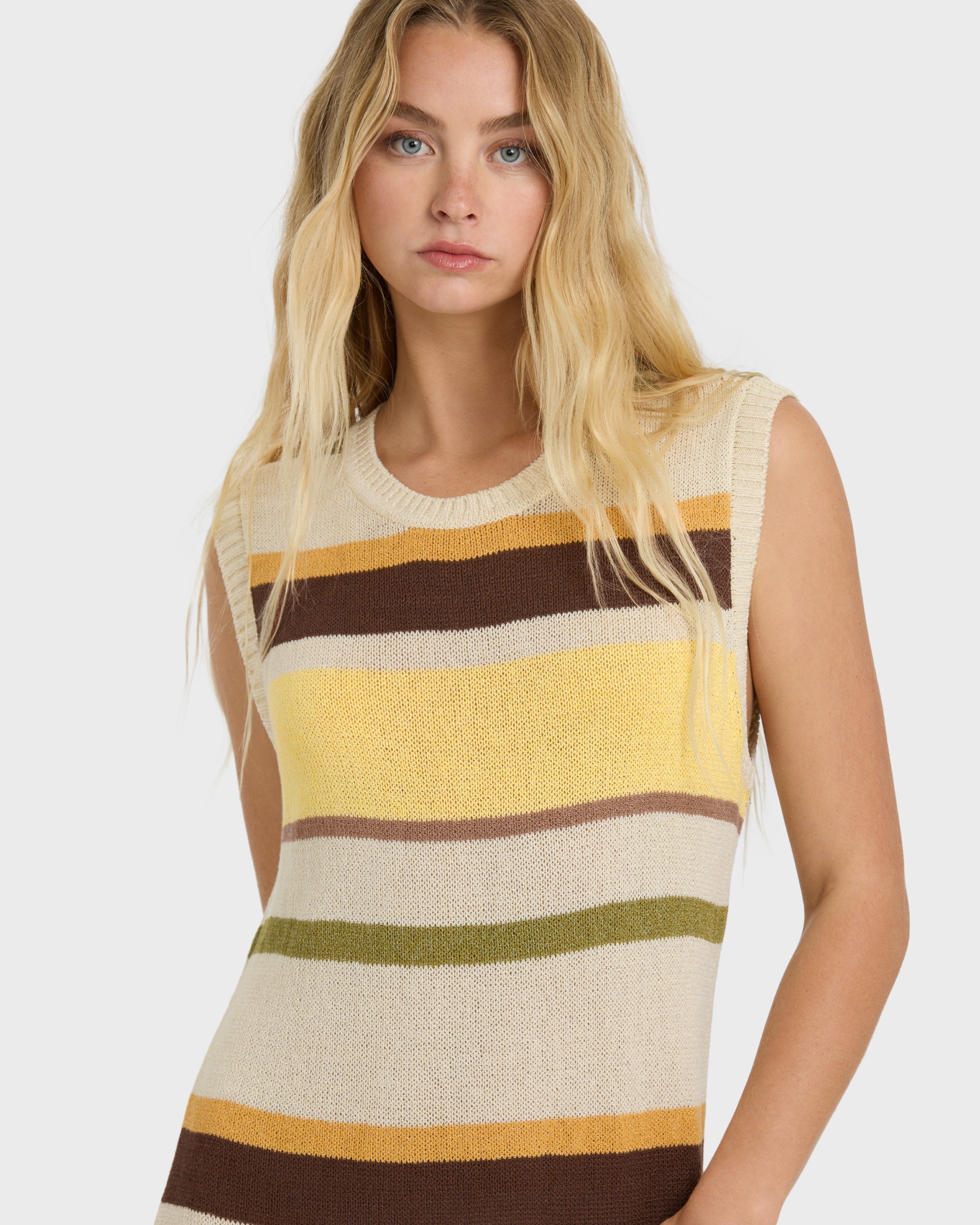 Those Days Knit Midi Dress - White Cap