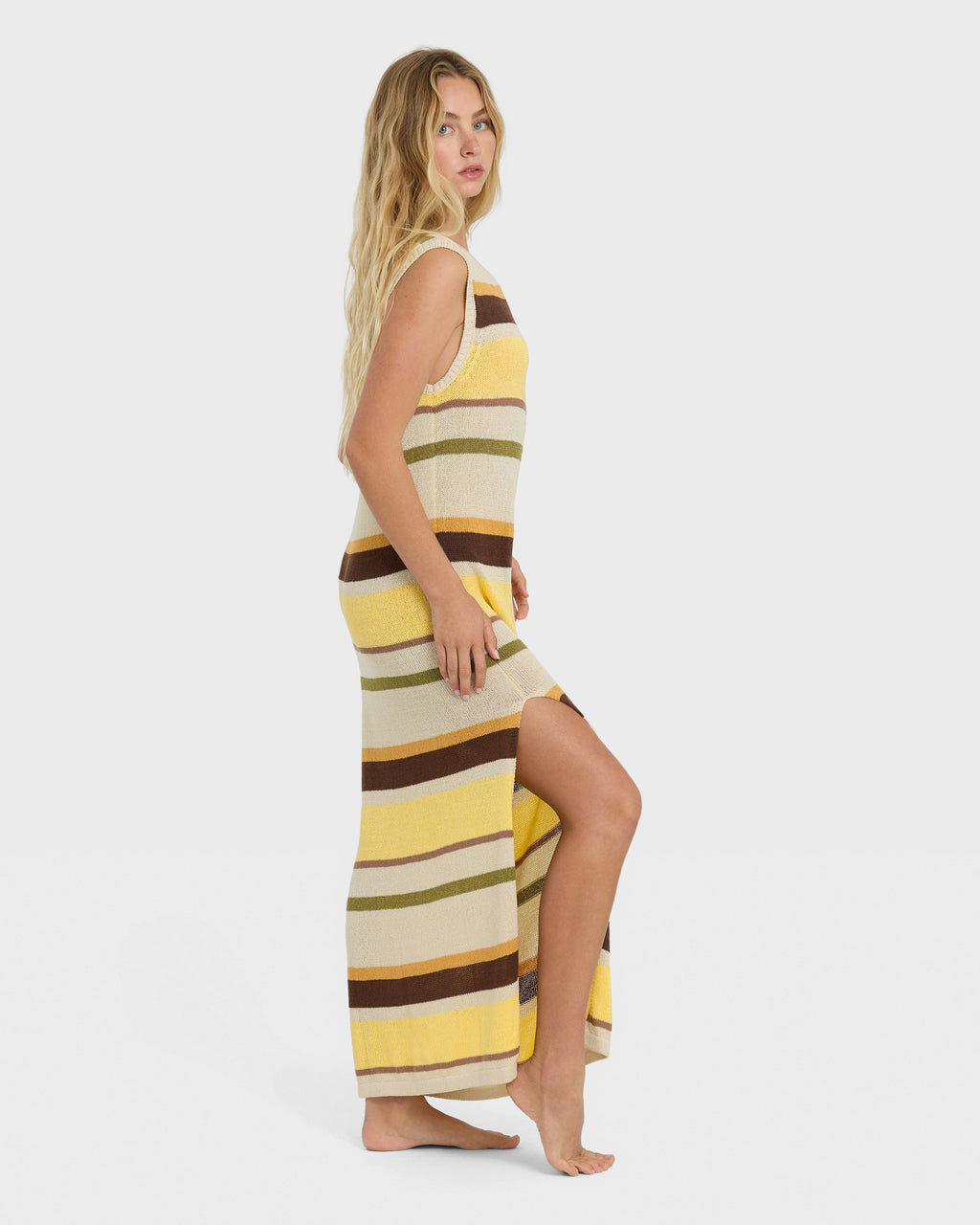 Those Days Knit Midi Dress - White Cap