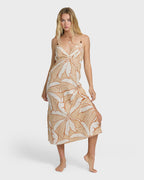 Tropic Breeze Midi Dress - Stone