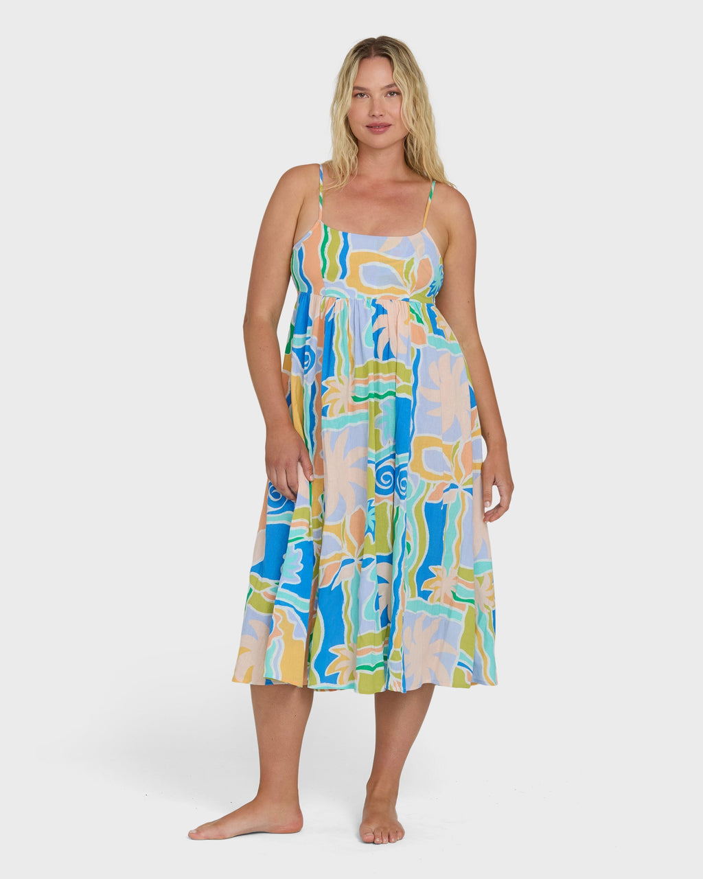 Island Life Midi Dress - Blue Multi