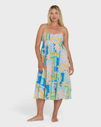 Island Life Midi Dress - Blue Multi