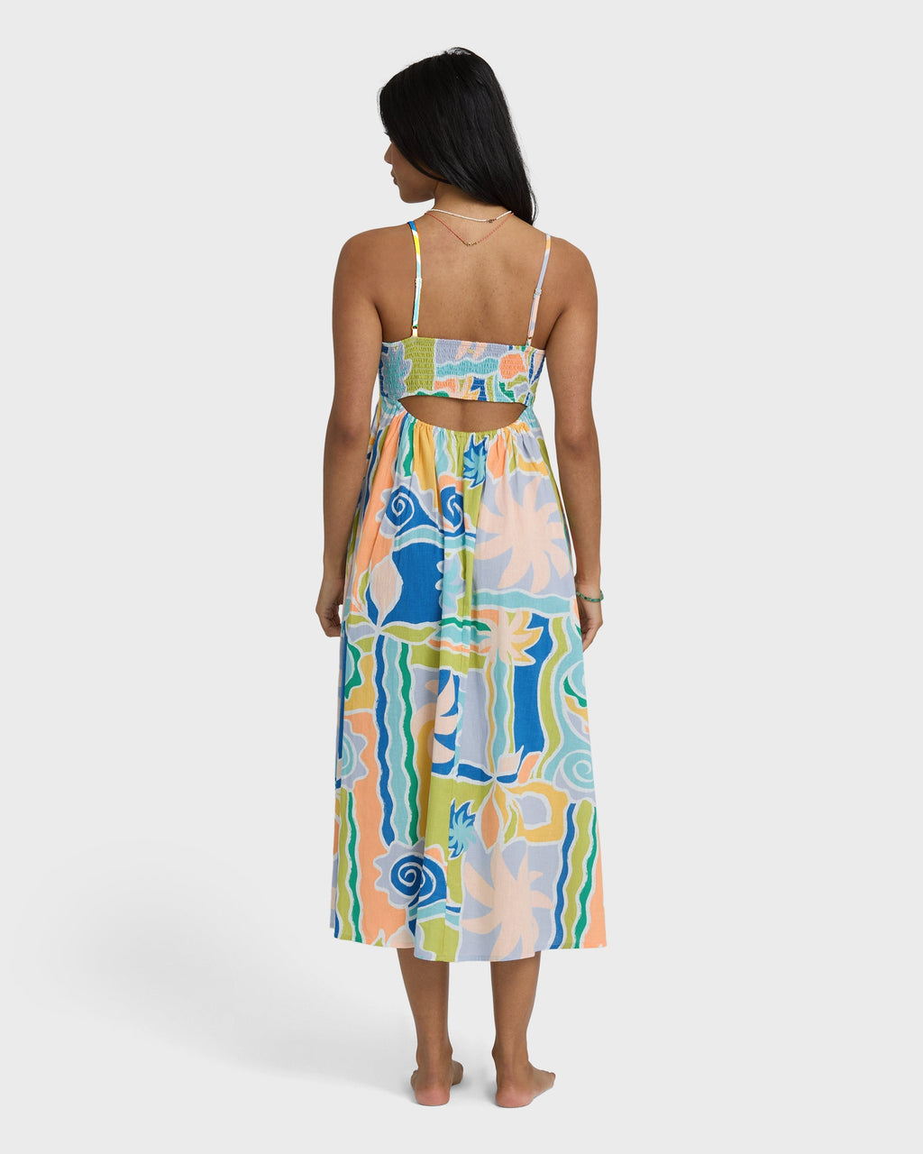 Island Life Midi Dress - Blue Multi