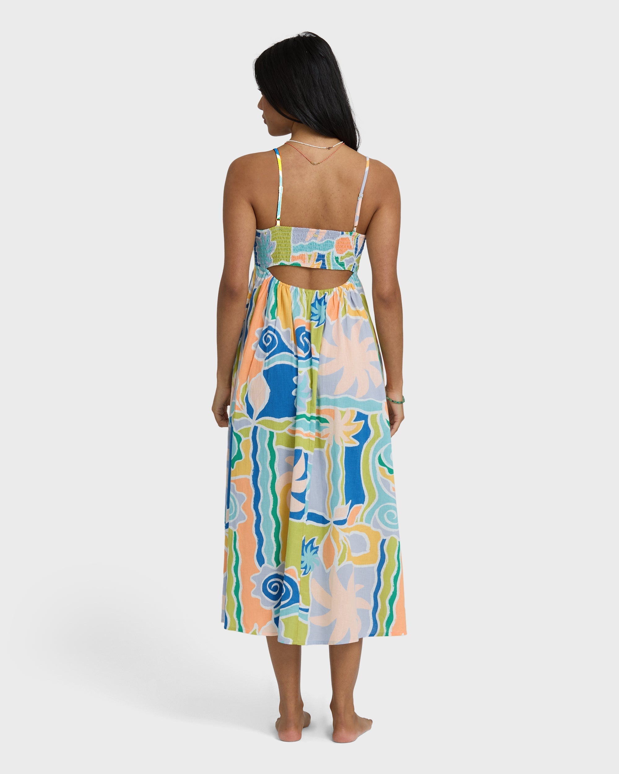 Island Life Midi Dress - Blue Multi