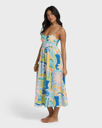 Island Life Midi Dress - Blue Multi