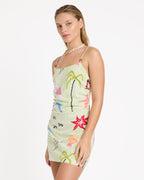Lottie Hall Woven Dress - Sunny Lime