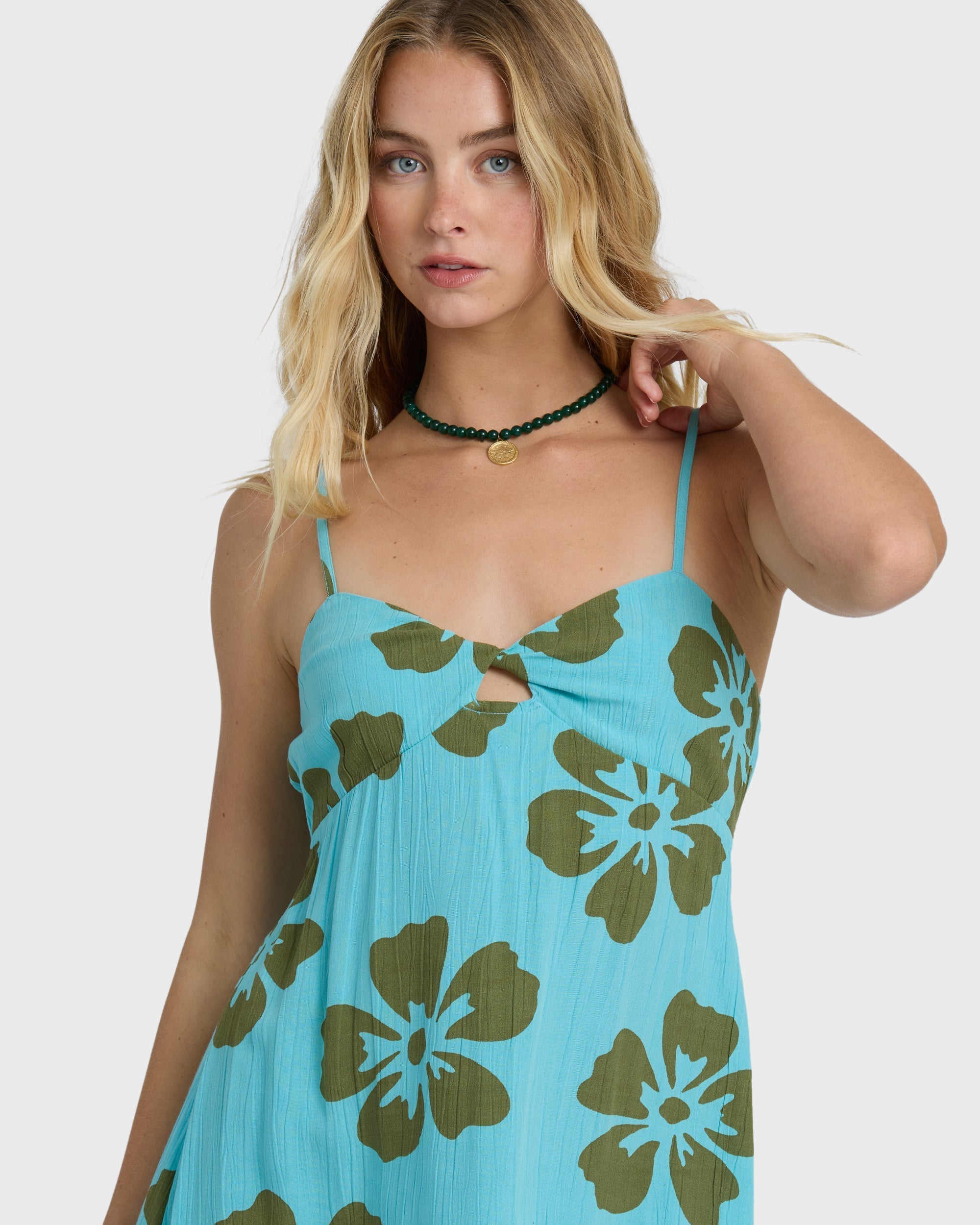 Last Sunset Mini Dress - Ocean Spray