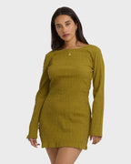 Dream Life Mini Dress - Moss
