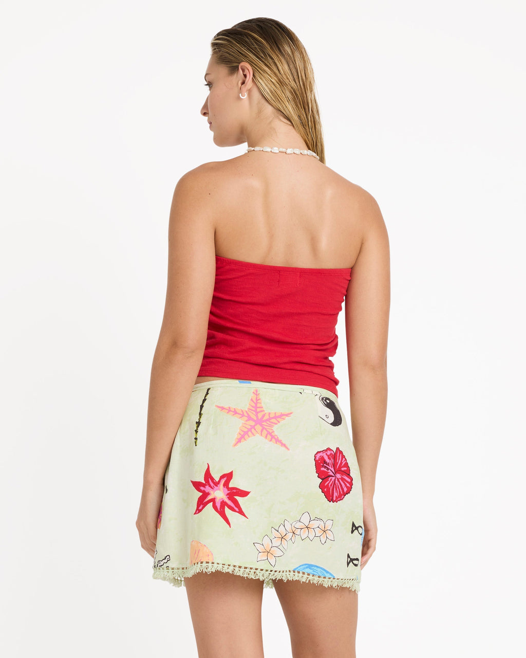 Lottie Hall Woven Mini Skirt - Sunny Lime