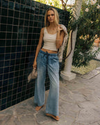 Zonte Elastic Waist Jeans - Shaded Wash