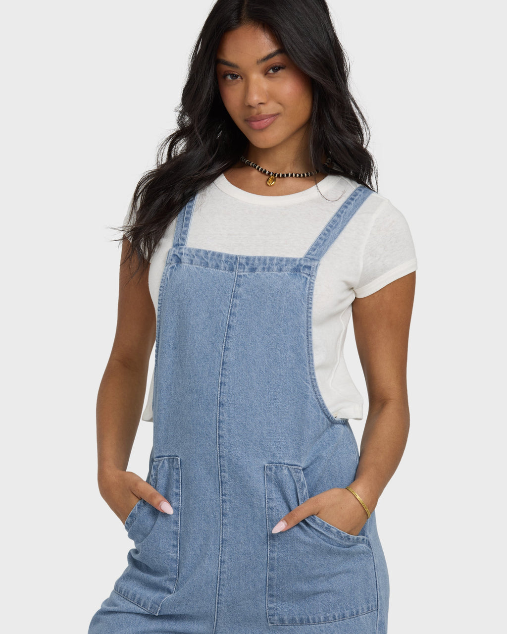 Pacific Time Denim Overall - Sea Blue