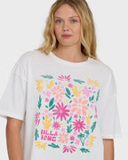 Floral Press Short Sleeve T-Shirt - Salt Crystal