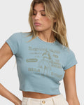Pretty Sweet Day Short Sleeve T-Shirt - Mineral Blue