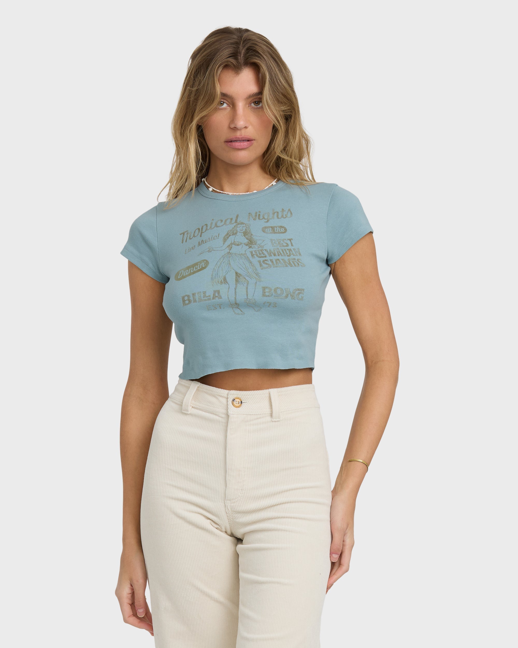 Pretty Sweet Day Short Sleeve T-Shirt - Mineral Blue