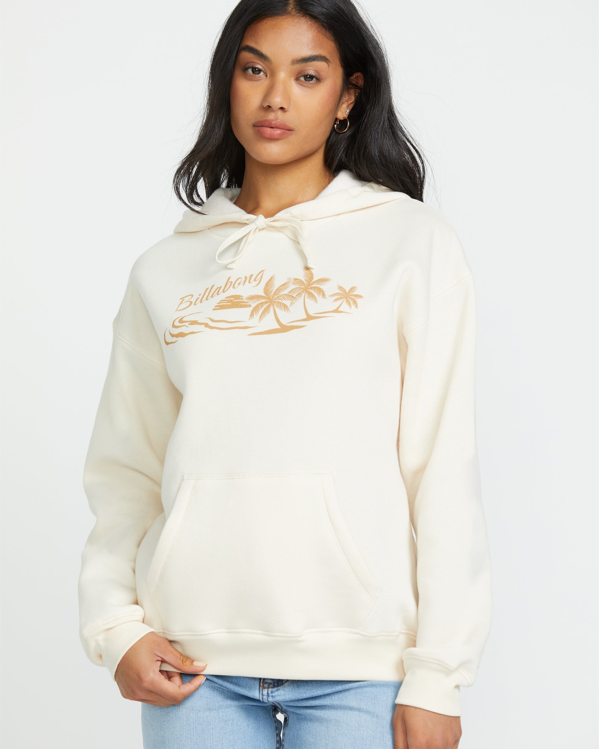 Beach Tropics Po Hoodie - Whitecap