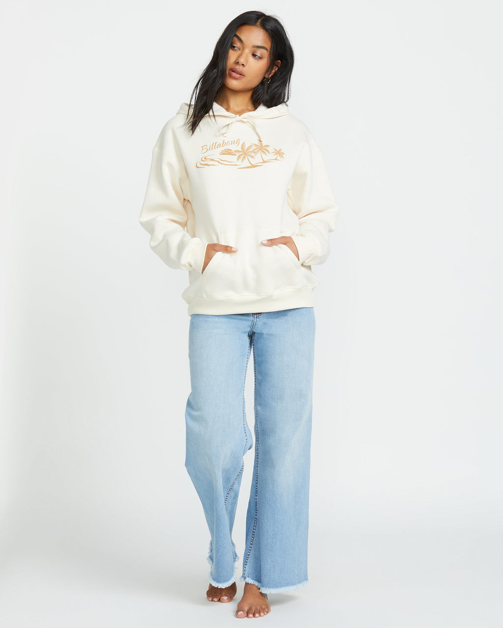 Beach Tropics Po Hoodie - Whitecap