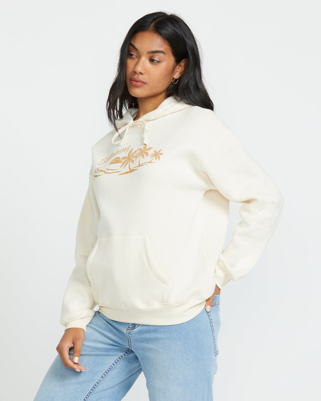 Beach Tropics Po Hoodie - Whitecap