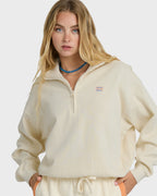 Classic Feels Half Zip Pullover Sweatshirt - White Cap