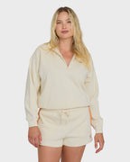 Classic Feels Half Zip Pullover Sweatshirt - White Cap