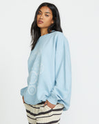 Ride In Crew Sweatshirt - Washed Chambray