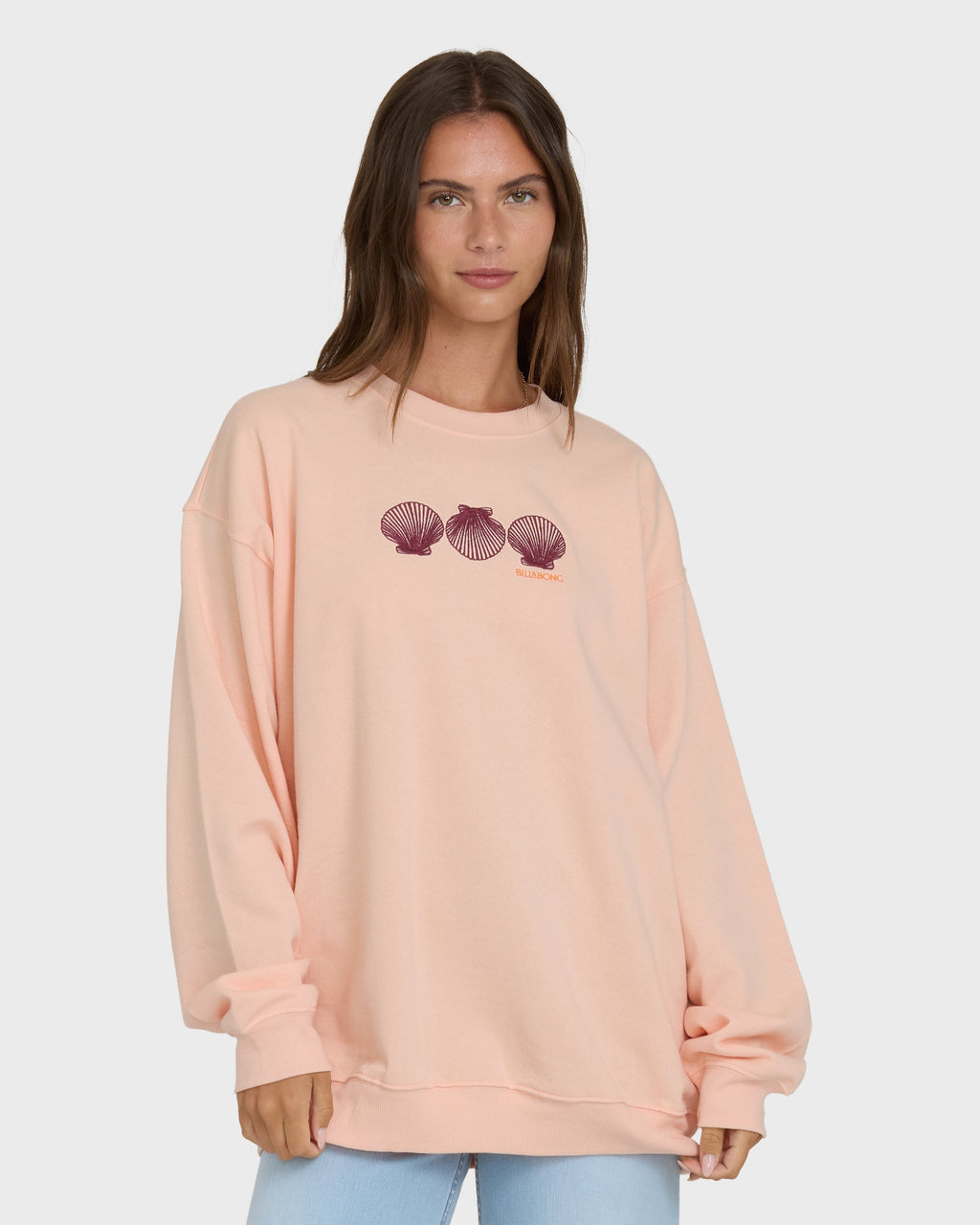 Chasing Horizons Crewneck Sweatshirt - Light Peach