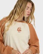 Blissed Out Crewneck Sweatshirt - Caramel Cafe