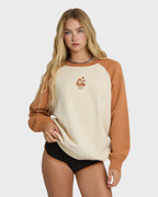 Blissed Out Crewneck Sweatshirt - Caramel Cafe