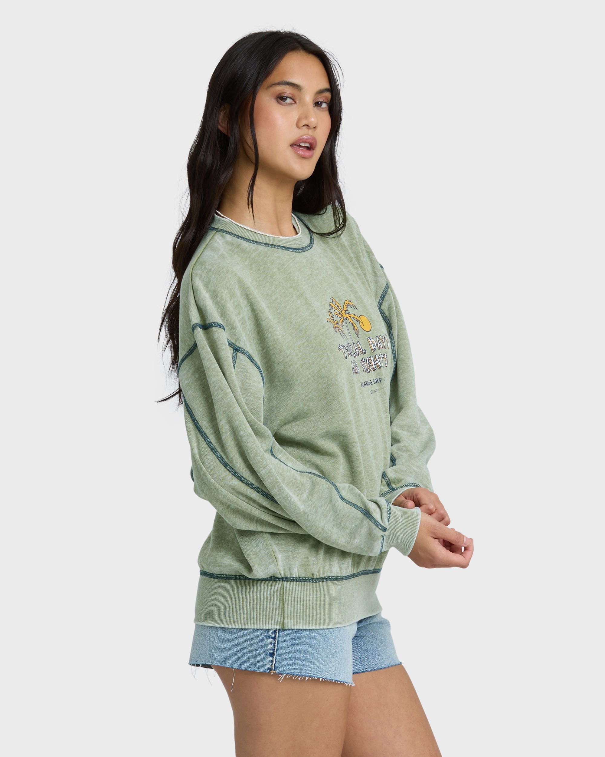 All The Days Kendal Crewneck Sweatshirt - Dark Olive