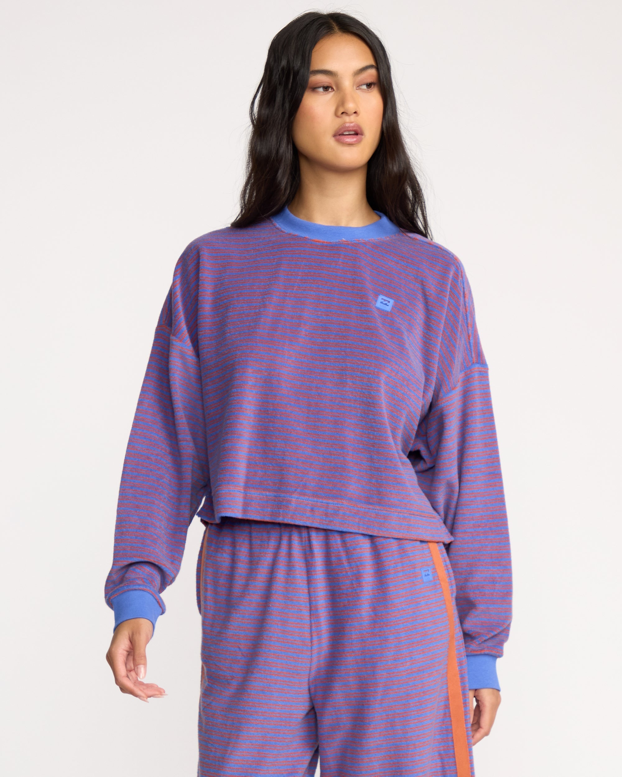 A/Div Waves For Days Terry Crewneck Sweatshirt - Iris