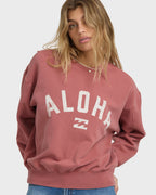 Mono Aloha Kendal Crewneck Sweatshirt - Dark Coral