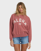 Mono Aloha Kendal Crewneck Sweatshirt - Dark Coral