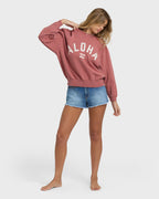 Mono Aloha Kendal Crewneck Sweatshirt - Dark Coral