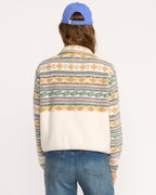 A/Div Rock Jetty Mock Neck Zip Sherpa Fleece - Whitecap