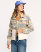 A/Div Rock Jetty Mock Neck Zip Sherpa Fleece - Whitecap