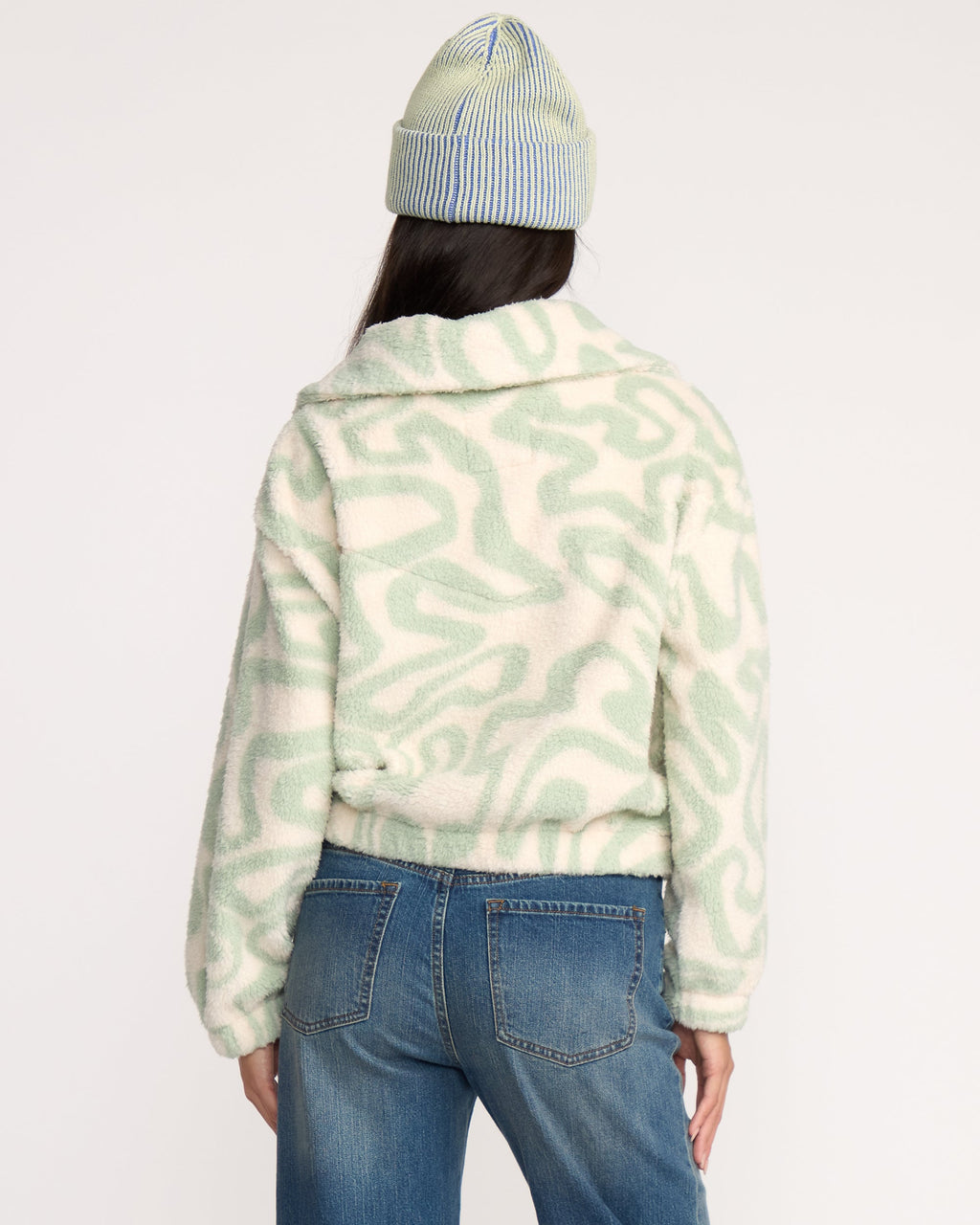 A/Div Barra Half Zip Sherpa Fleece - Green Haze