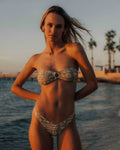 Lost On You Rio Bandeau Bikini Top - Green Tea