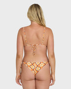 Sol Groove Tall Slide Triangle Bikini Top - Tangerine