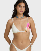 Sunny Shore Tall Slide Triangle Bikini Top - Salt Crystal