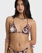 Sol Playa Remi Triangle  Bikini Top - Red Dahlia