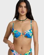 Agua Flores Leah Underwire Bikini Top - Blue Multi