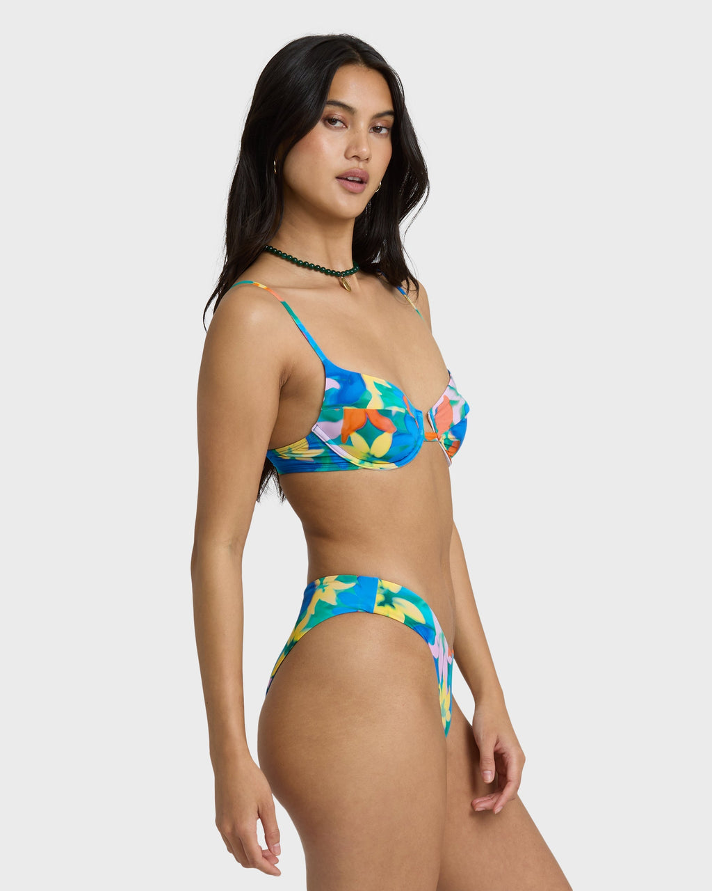 Agua Flores Leah Underwire Bikini Top - Blue Multi