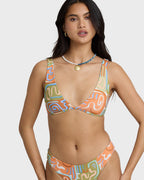Le Surf Reversible Ava Tank Swim Tank Bikini Top - Orange Multi