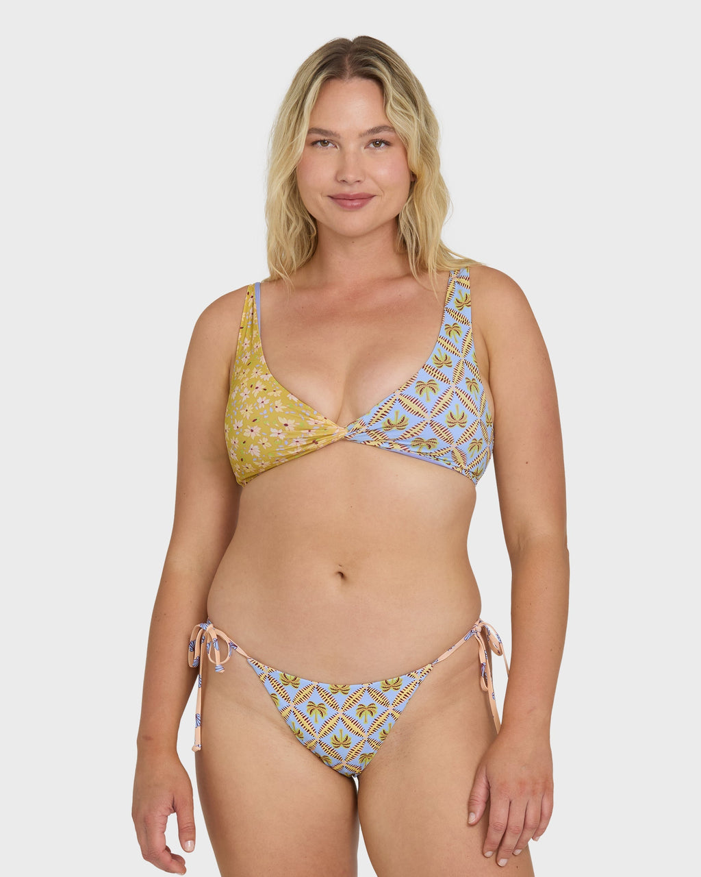 Soul Stoke Twist Tank Swim Tank Bikini Top - Twilight Blue