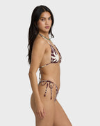 Sol Playa Tie-side Tanga Skimpy Bikini Bottom - Red Dahlia
