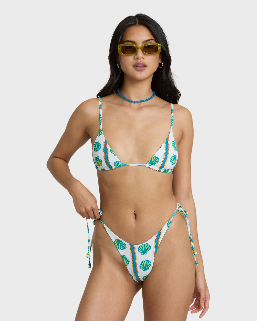 Salty Waves Reversible Tie-side Dippi Skimpy Bikini Bottom - Salt Crystal