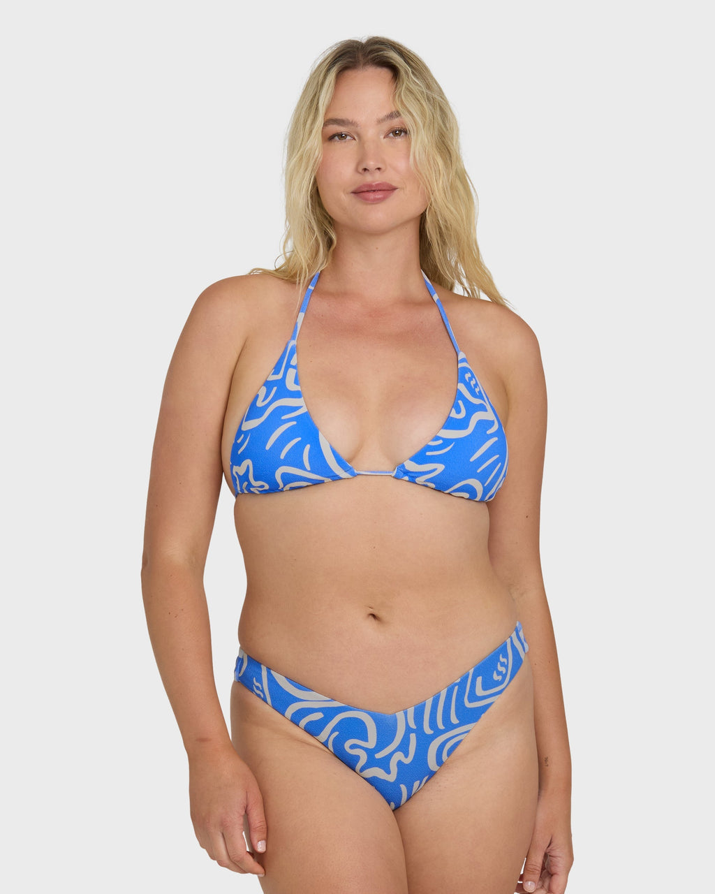 Le Love V Hike Skimpy Bikini Bottom - True Blue