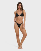 Sol Searcher Maya Bikini Bottom - Black Pebble