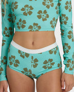 Last Summer Boyshort Surf Short Bikini Bottom - Ocean Spray