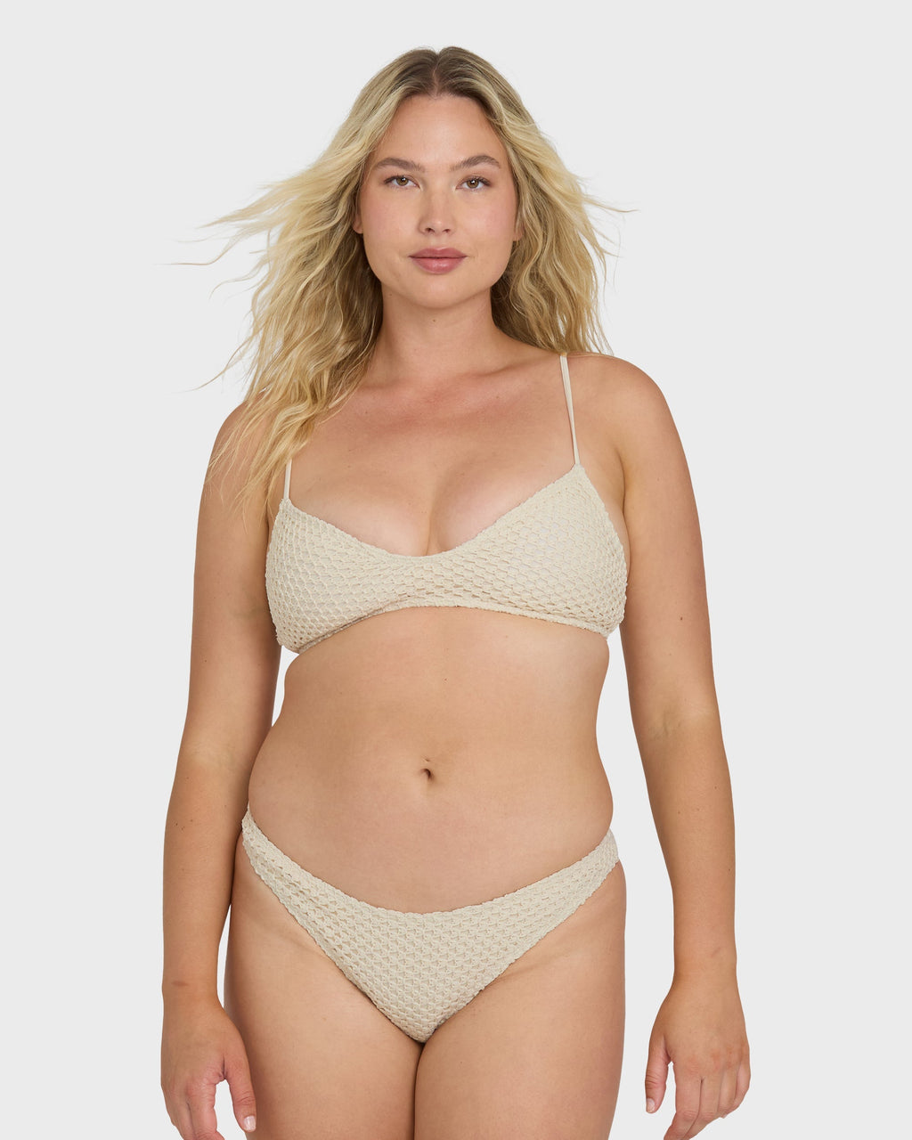 Twisted Tides Hike Medium Bikini Bottom - White Cap