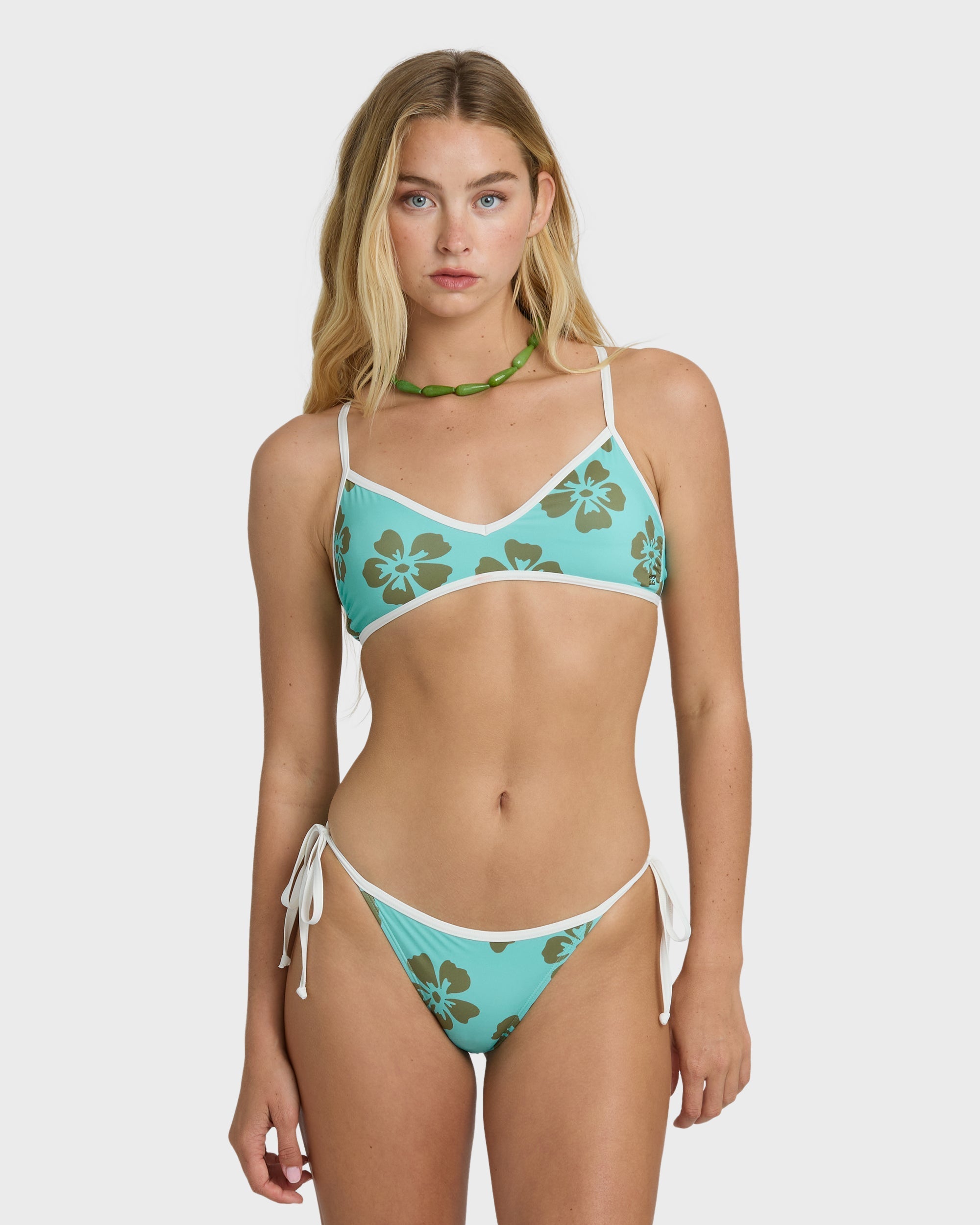 Last Summer Tie-side Tropic Medium Bikini Bottom - Ocean Spray